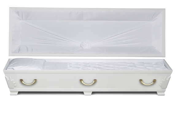 Ornament vit metall öppen